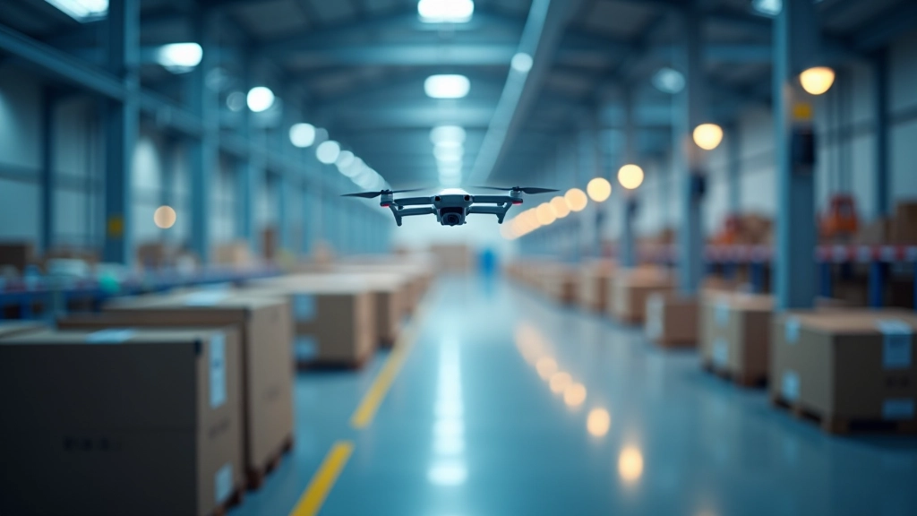Gamykla su dronais ir IoT sensoriais, kurie naudoja 5G tinklą real-time duomenims